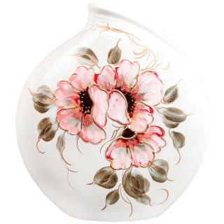 Декоративная ваза Вьюнок инфинити 30 см, белая